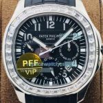 PPF Patek Philippe Aquanaut Automatic Black Dial Rubber Strap 40MM